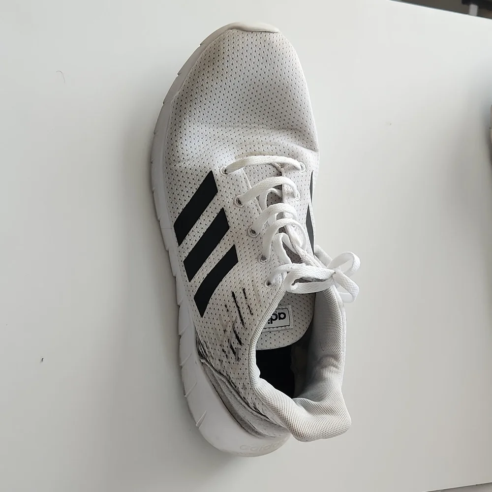 Size 10 Adidas black and white Running Casual Athleisure shoes